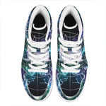 Galaxy Zodiac Wheel Print High Top Leather Sneakers