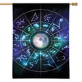 Galaxy Zodiac Wheel Print House Flag