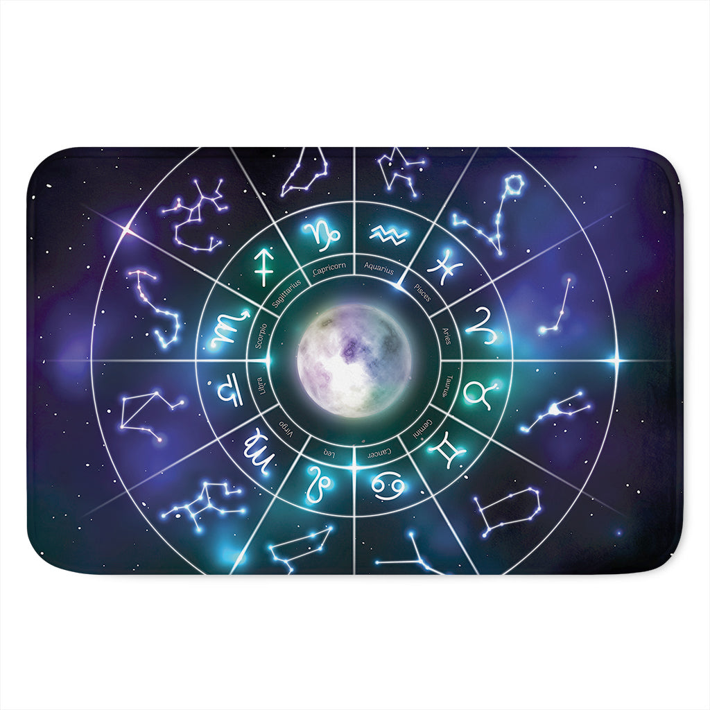 Galaxy Zodiac Wheel Print Indoor Door Mat
