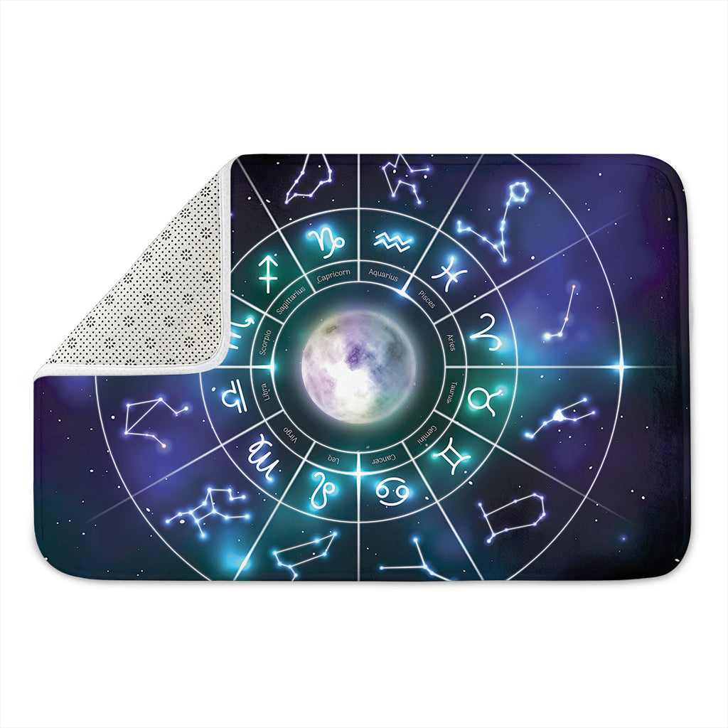 Galaxy Zodiac Wheel Print Indoor Door Mat