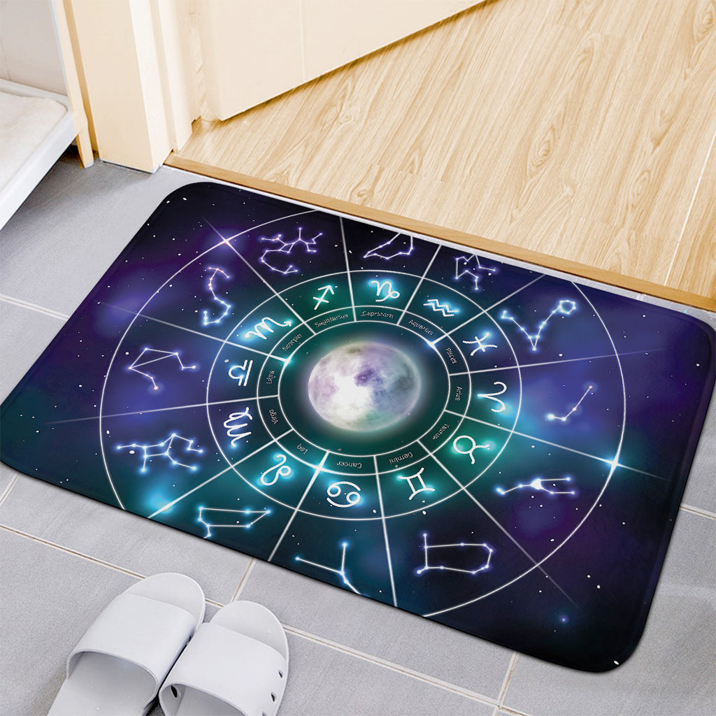 Galaxy Zodiac Wheel Print Indoor Door Mat