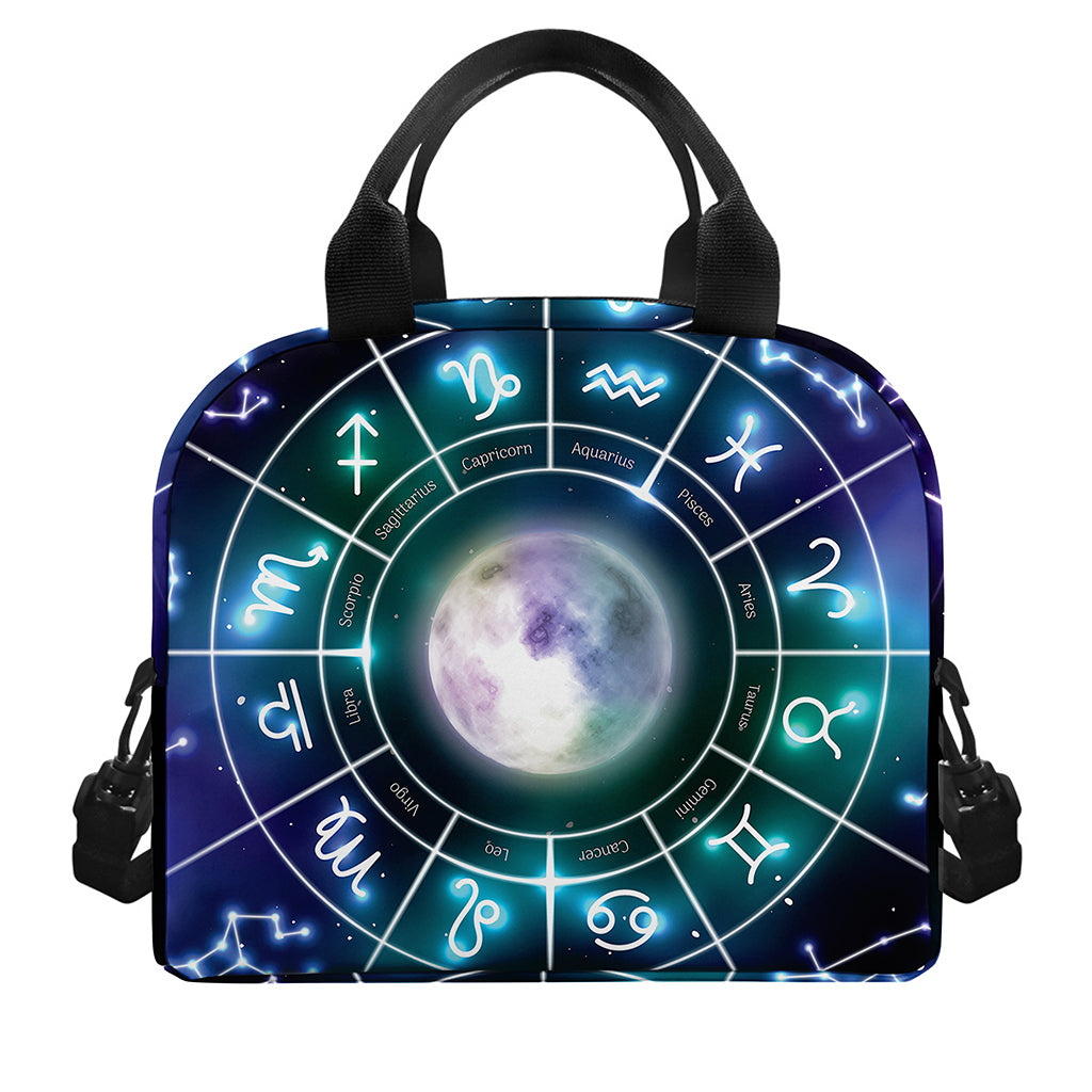 Galaxy Zodiac Wheel Print Insulated Lunch Bag