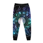 Galaxy Zodiac Wheel Print Jogger Pants