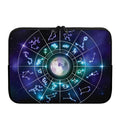 Galaxy Zodiac Wheel Print Laptop Sleeve