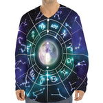 Galaxy Zodiac Wheel Print Long Sleeve Baseball Jersey