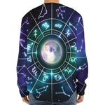 Galaxy Zodiac Wheel Print Long Sleeve Baseball Jersey