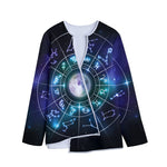 Galaxy Zodiac Wheel Print Long Sleeve Short Coat