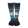 Galaxy Zodiac Wheel Print Long Socks