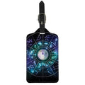 Galaxy Zodiac Wheel Print Luggage Tag
