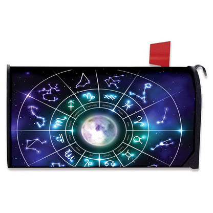 Galaxy Zodiac Wheel Print Mailbox Cover