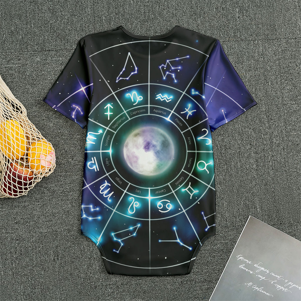 Galaxy Zodiac Wheel Print Men's Bodysuit