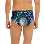 Galaxy Zodiac Wheel Print Men's Briefs