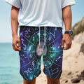 Galaxy Zodiac Wheel Print Men's Cargo Shorts