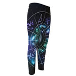Galaxy Zodiac Wheel Print Men's Compression Pants
