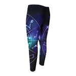 Galaxy Zodiac Wheel Print Men's Compression Pants