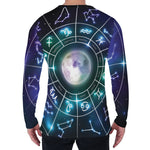 Galaxy Zodiac Wheel Print Men's Long Sleeve T-Shirt