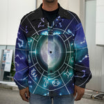 Galaxy Zodiac Wheel Print Men's Shirt Jacket