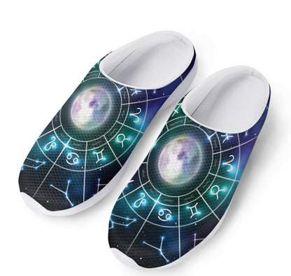 Galaxy Zodiac Wheel Print Mesh Casual Shoes