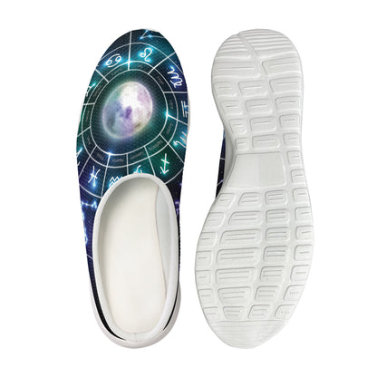 Galaxy Zodiac Wheel Print Mesh Casual Shoes