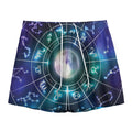 Galaxy Zodiac Wheel Print Mesh Shorts