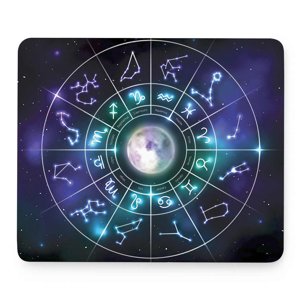 Galaxy Zodiac Wheel Print Mouse Pad