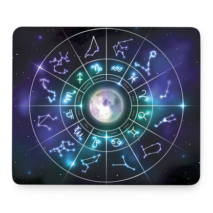 Galaxy Zodiac Wheel Print Mouse Pad