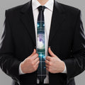 Galaxy Zodiac Wheel Print Necktie
