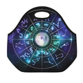 Galaxy Zodiac Wheel Print Neoprene Lunch Bag