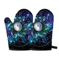 Galaxy Zodiac Wheel Print Oven Mitts