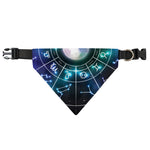 Galaxy Zodiac Wheel Print Over The Collar Dog Bandana