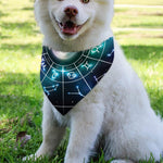 Galaxy Zodiac Wheel Print Over The Collar Dog Bandana