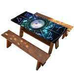 Galaxy Zodiac Wheel Print Picnic Table Cover