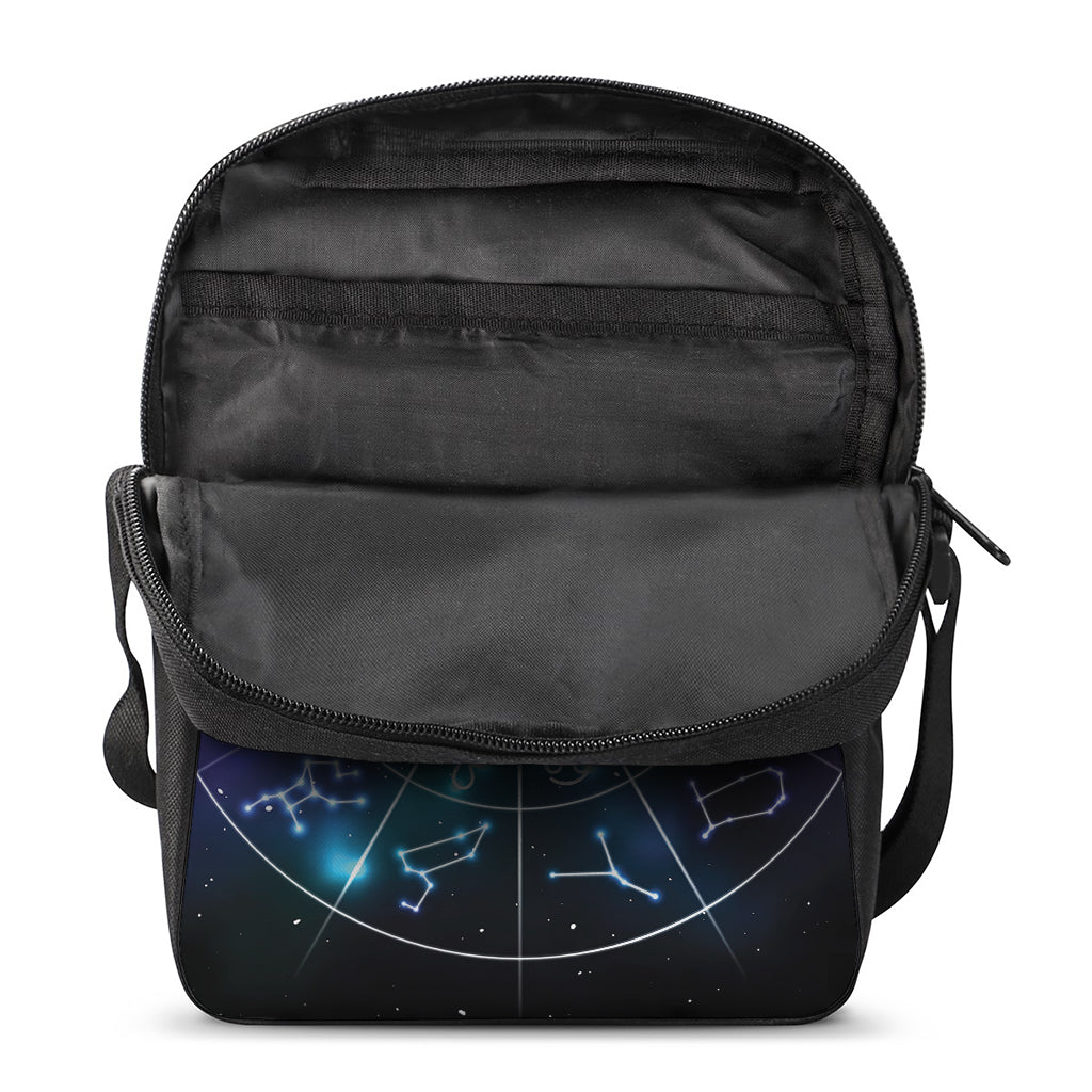 Galaxy Zodiac Wheel Print Rectangular Crossbody Bag