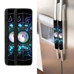 Galaxy Zodiac Wheel Print Refrigerator Handle Covers