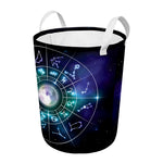 Galaxy Zodiac Wheel Print Round Laundry Basket