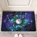 Galaxy Zodiac Wheel Print Rubber Doormat
