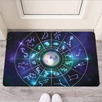 Galaxy Zodiac Wheel Print Rubber Doormat