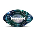 Galaxy Zodiac Wheel Print Rugby Ball