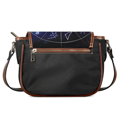 Galaxy Zodiac Wheel Print Saddle Bag