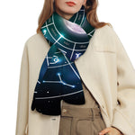 Galaxy Zodiac Wheel Print Scarf