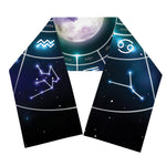 Galaxy Zodiac Wheel Print Scarf