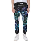 Galaxy Zodiac Wheel Print Scuba Joggers