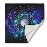 Galaxy Zodiac Wheel Print Silk Bandana