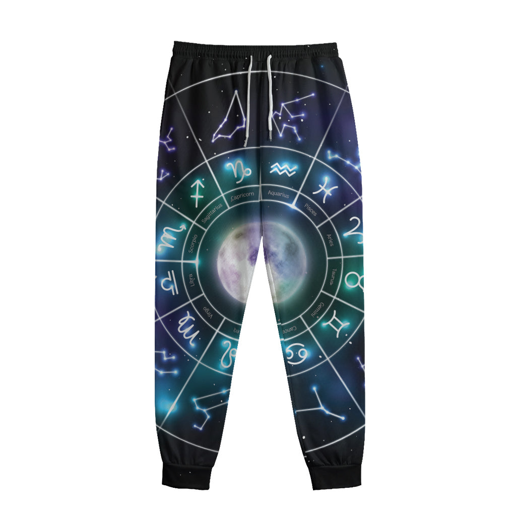 Galaxy Zodiac Wheel Print Sweatpants