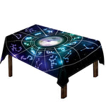 Galaxy Zodiac Wheel Print Tablecloth