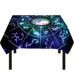 Galaxy Zodiac Wheel Print Tablecloth