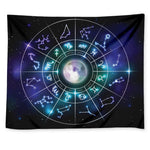 Galaxy Zodiac Wheel Print Tapestry