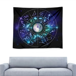 Galaxy Zodiac Wheel Print Tapestry