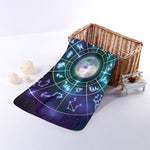 Galaxy Zodiac Wheel Print Towel