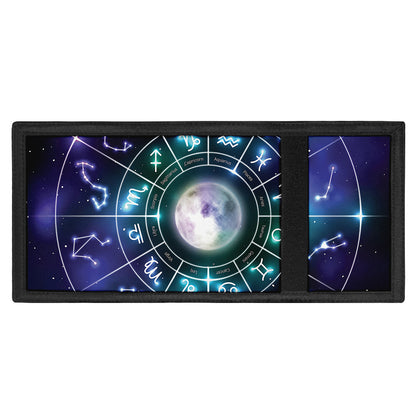 Galaxy Zodiac Wheel Print Trifold Wallet